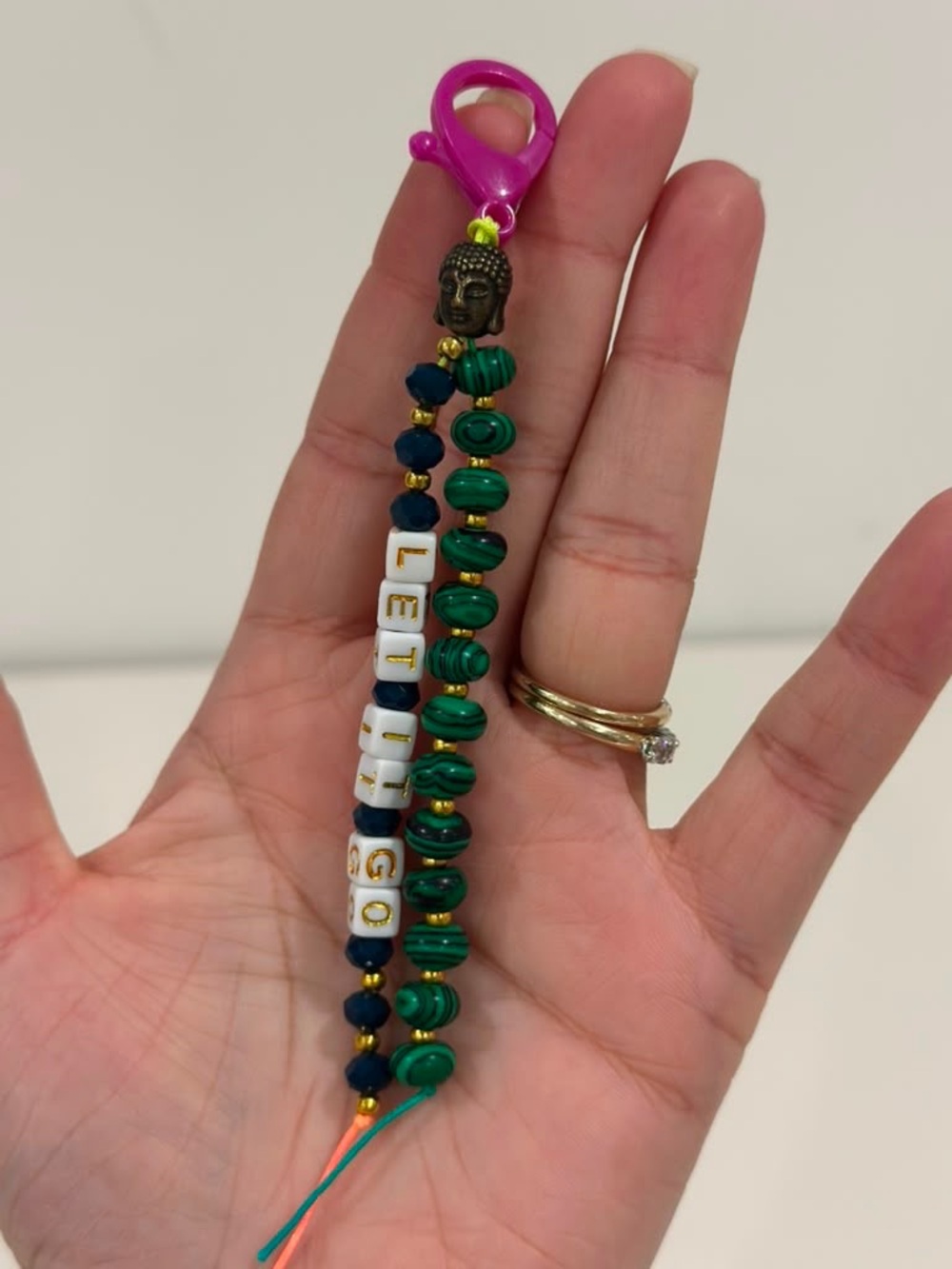 Beaded 'Gemstone Let It Go' Charm Keychain - Bag Charm